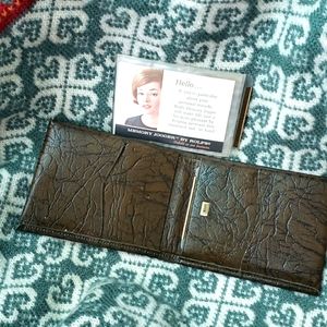 Vintage MCM 60's Rolfs ~Leather Wallet Billfold -Pampas Steelhide